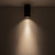 Lorna 8-in (4-in Dia.) 36 Degree Optic Black LED Flush Mount