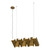 Domino 35-in Vintage Brass LED Linear Pendant