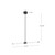 Akari 37-in Black LED Linear Pendant