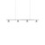 Dune 37-in Brushed Nickel LED Linear Pendant