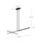 Shift 60-in Black/Brushed Gold LED Linear Pendant