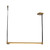 Laurence 41-in Vintage Brass LED Linear Pendant