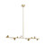 Geode 51-in Brushed Gold LED Linear Pendant