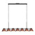 Atlas 42-in Black/Burgundy Socket Linear Pendant