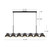 Atlas 42-in Black/Cerulean Socket Linear Pendant