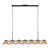 Atlas 42-in Black/Peach Socket Linear Pendant