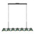 Atlas 42-in Black/Pine Green Socket Linear Pendant
