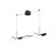 Novel 37-in Black LED Linear Pendant