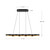 Maestro 38-in Black/Gold LED Linear Pendant