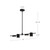 Jayden 40-in Black/Brushed Gold LED Linear Pendant