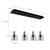 Samson 28-in Black/Smoked Glass 4-Light Multi Pendant