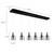 Samson 42-in Black/Smoked Glass 6-Light Multi Pendant