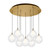 Bolla 20-in Brushed Gold 9-Light Multi Pendant