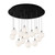 Bolla 25-in Black/Opal Glass 13-Light Multi Pendant