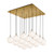 Bolla 21-in Brushed Gold/Opal Glass 16-Light Multi Pendant