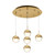 Pluto 14-in Brushed Gold 5-Light Multi Pendant