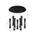 Robson 18-in Black 9-Light Multi Pendant