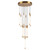 Motif 13-in Brushed Gold LED Multi Pendant