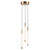 Motif 13-in Brushed Gold LED Multi Pendant