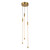 Motif 21-in Brushed Gold LED Multi Pendant