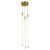 Motif 27-in Brushed Gold LED Multi Pendant