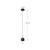 Exo 2-in Black LED Pendant