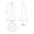 Bruni 16-in Black LED Pendant