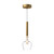 Rise 6-in Brushed Gold/Clear LED Pendant