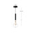 Rise 6-in Black/Clear LED Pendant