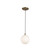 Bolla 5-in Brushed Gold/Opal Glass LED Pendant