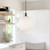 Bolla 5-in Black/Opal Glass LED Pendant