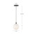 Bolla 5-in Black/Opal Glass LED Pendant