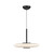 Kyoto 17-in Black/Glossy Opal Glass LED Pendant