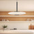 Kyoto 17-in Black/Glossy Opal Glass LED Pendant