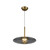 Kyoto 17-in Vintage Brass/Smoked Glass LED Pendant