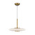 Kyoto 17-in Vintage Brass/Glossy Opal Glass LED Pendant