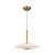 Kyoto 17-in Vintage Brass/Glossy Opal Glass LED Pendant
