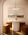Kyoto 17-in Vintage Brass/Glossy Opal Glass LED Pendant