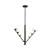 Cypress 23-in Black/Opal Glass LED Pendant