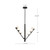 Cypress 23-in Black/Opal Glass LED Pendant