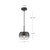 Samar 8-in Chrome/Opal Glass 1 Light Pendant
