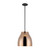 Trinity 12-in Black/Copper LED Pendant