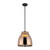Trinity 12-in Black/Copper LED Pendant