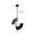 Scorpio 16-in Glossy Black/Opal Glass LED Pendant