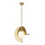 Scorpio 16-in Metallic Brass/Opal Glass LED Pendant
