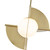 Scorpio 16-in Metallic Brass/Opal Glass LED Pendant