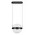 Pisces 12-in Black/Light Guide LED Pendant