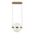 Pisces 12-in Brushed Gold/Light Guide LED Pendant