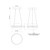 Virgo 12-in Black/Opal Glass LED Pendant