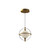 Aries 8-in Brushed Gold LED Pendant